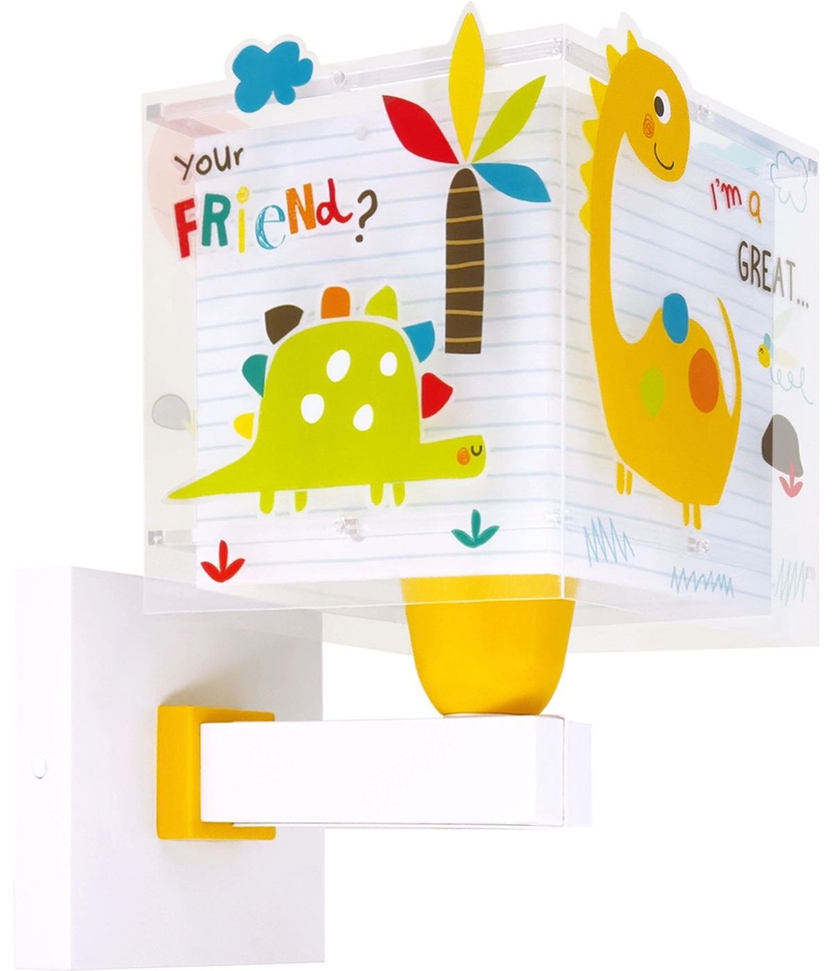 Wandlamp Dinos geel Dalber 8420406734590