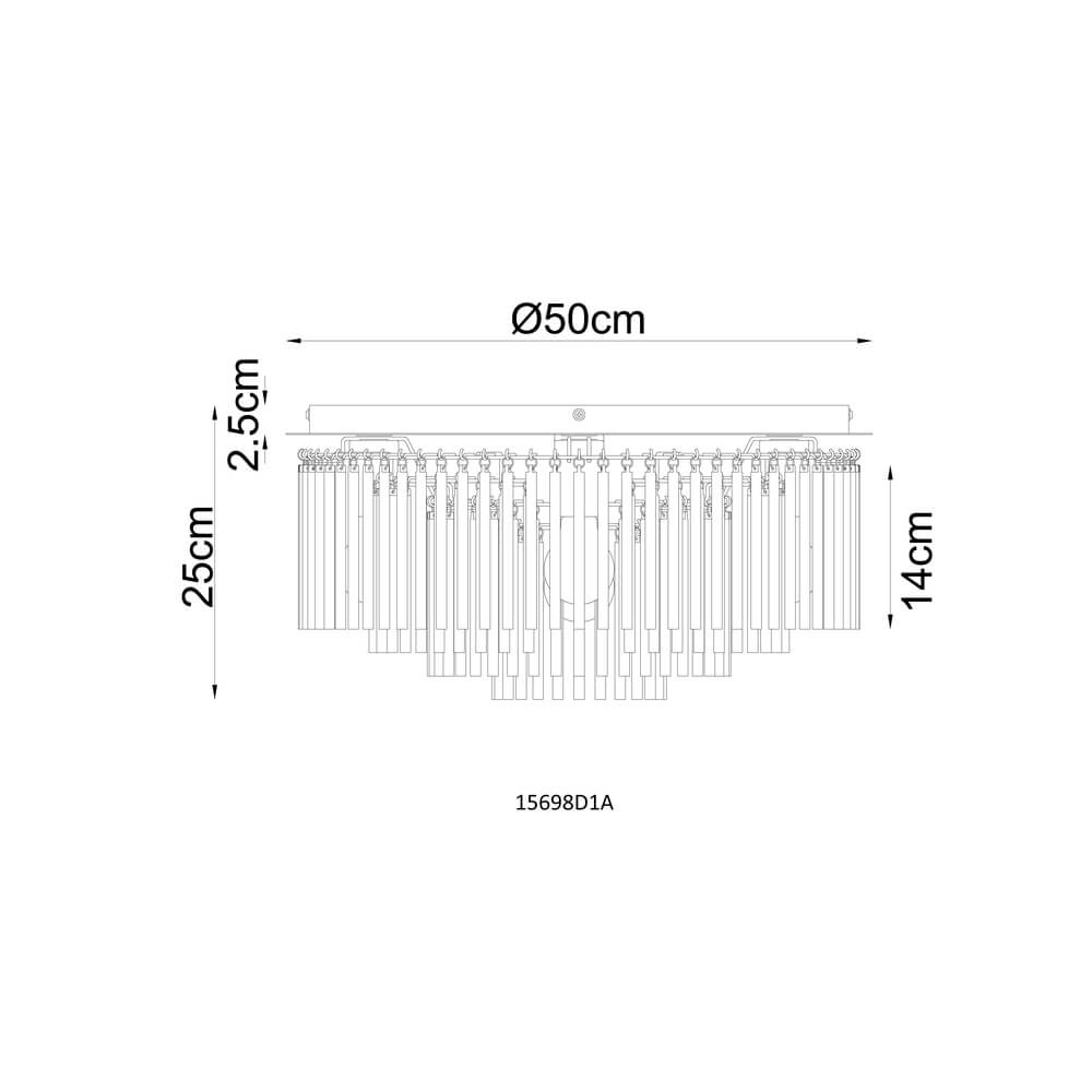 Zwarte plafondlamp Gorley met amberglas Ø 50cm Globo 9007371478002