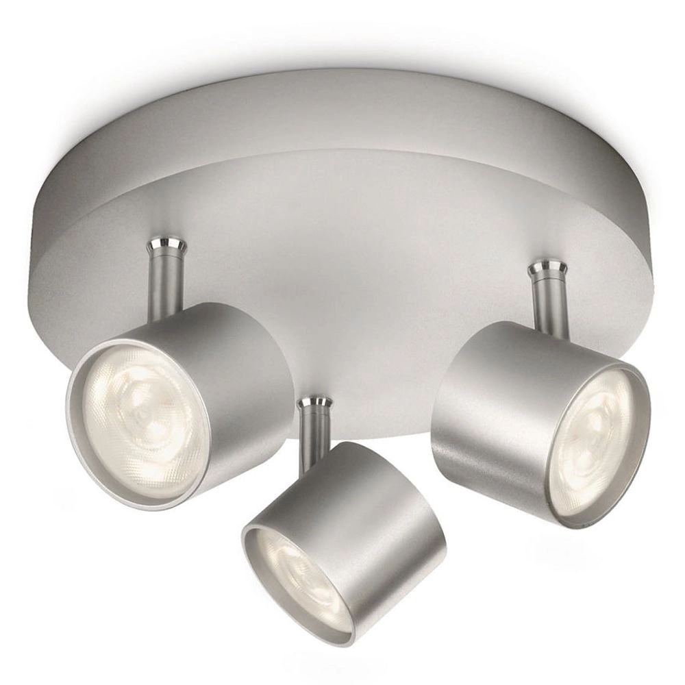 Plafondspot Led My Living Star 3-lichts metaalgrijs