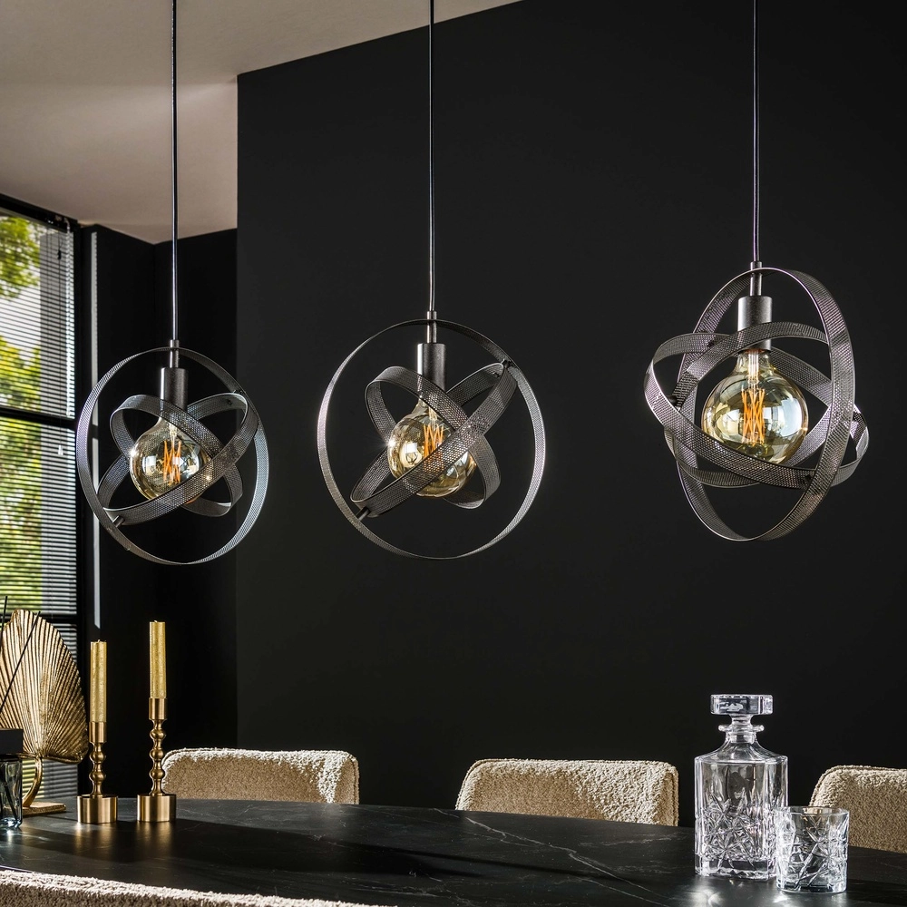 Zwarte bollen hanglamp Cosmos Ø 33cm - 3x E27 Lyora 8716803513402
