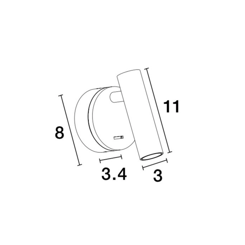 Wandspot Clip goud Lyora 5212017417961