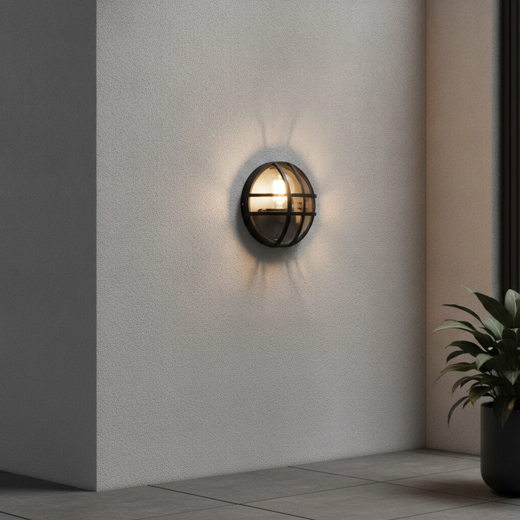 Ronde wandlamp Amel klassiek antraciet