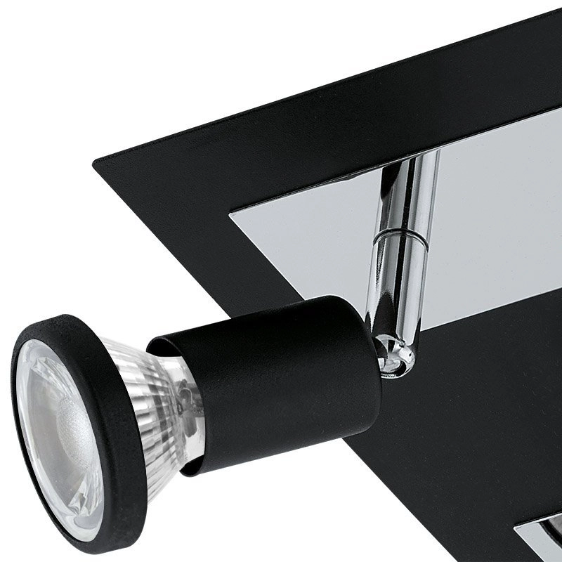 Led plafondspot Sarria 4-lichts zwart Eglo 9002759949662