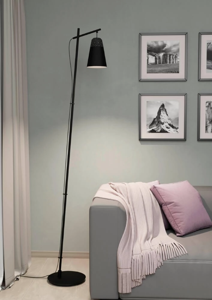 Vloerlamp Canterras zwart Eglo 9002759995478