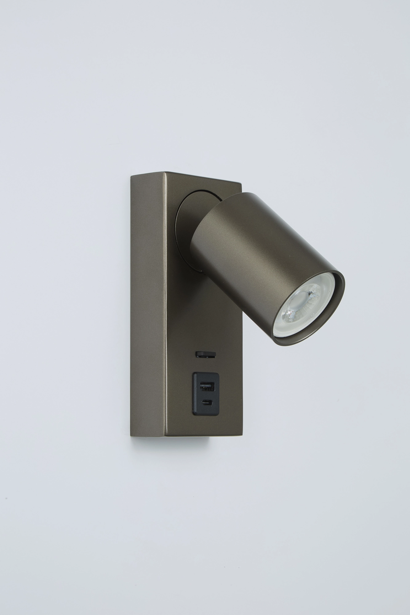 Bedlampje Moon 1 brons met usb Lyora 5053423311760