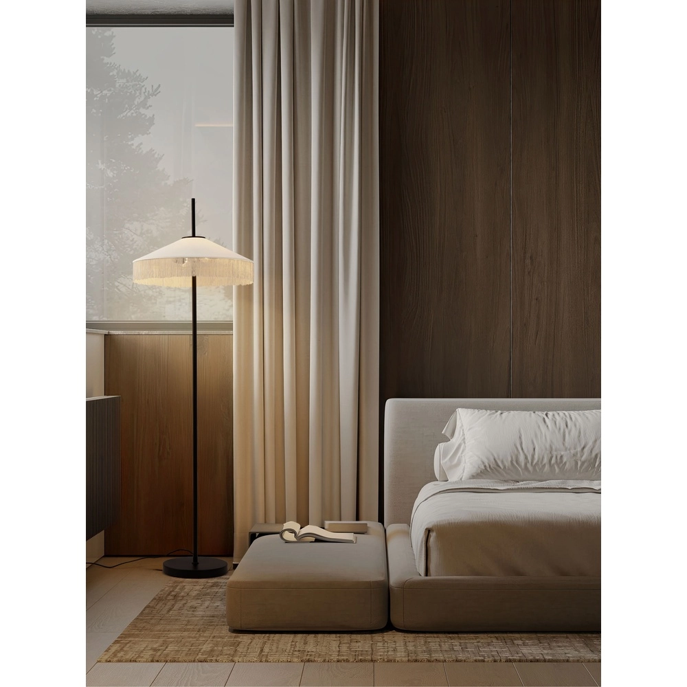 Tiffany vloerlamp Velvy beige