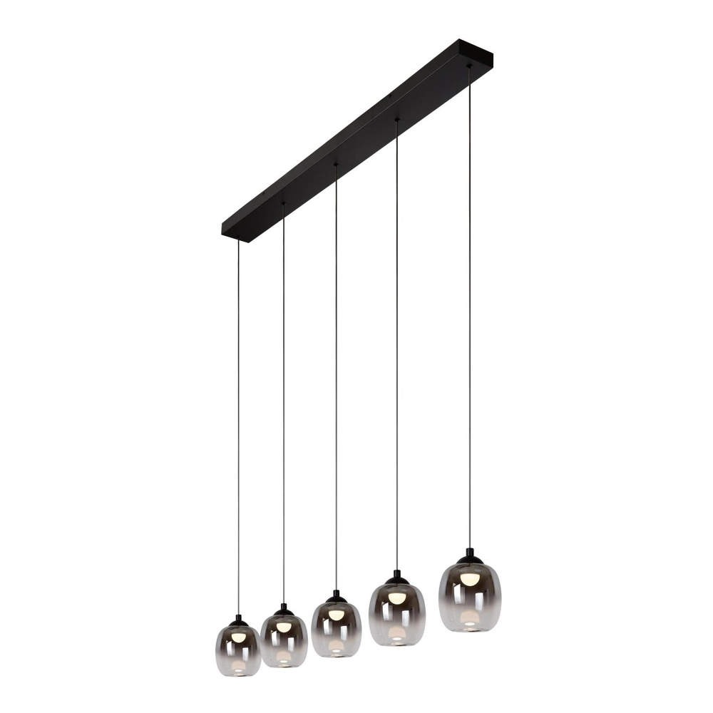 5-lichts hanglamp Tamino zwart Lucide 5411212741257