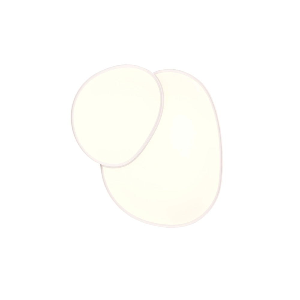 Organische plafonniere Rise 77cm wit Trio 4017807600605