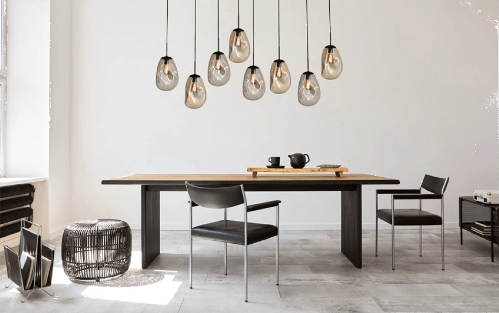 Hanglamp Lava 8x goud glas Ø 22,5cm Masterlight 8718121286327