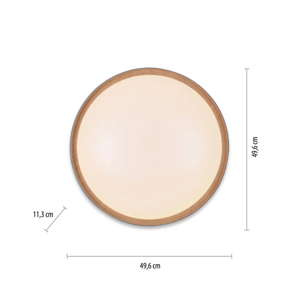 Ronde plafondlamp Q-Emilia grijs Paul Neuhaus 4012248366530