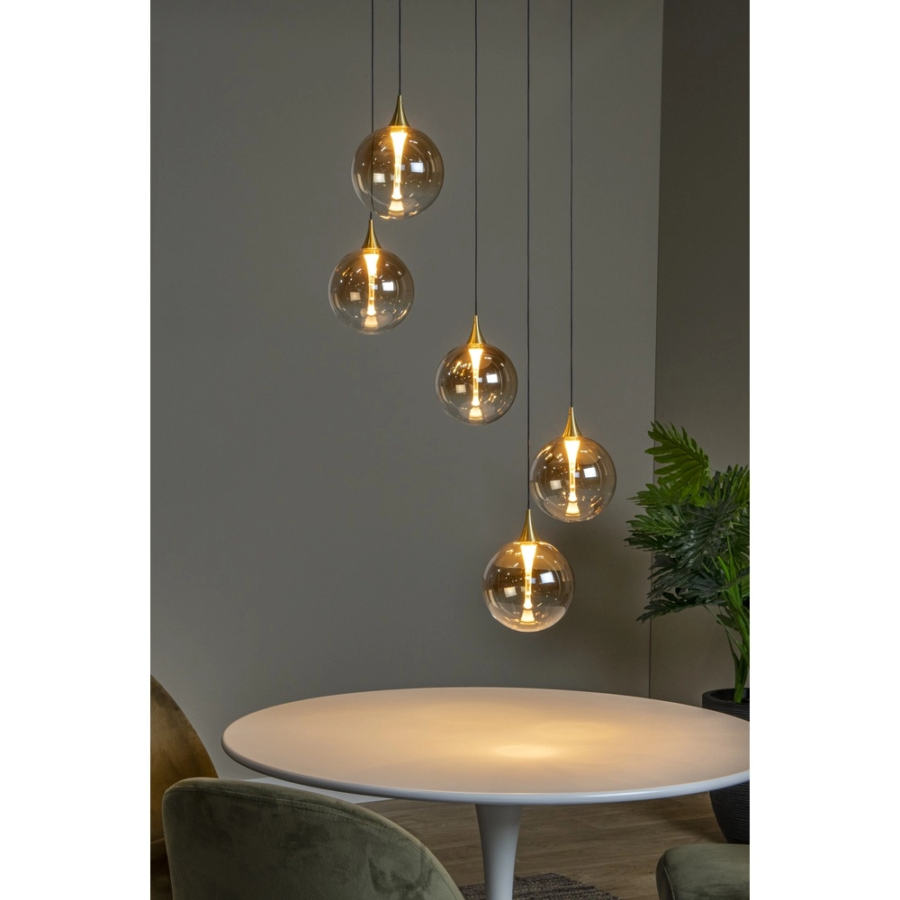Design led hanglamp Gisela fading - 5x Ø 16cm Premium by Lucide 5411212134813
