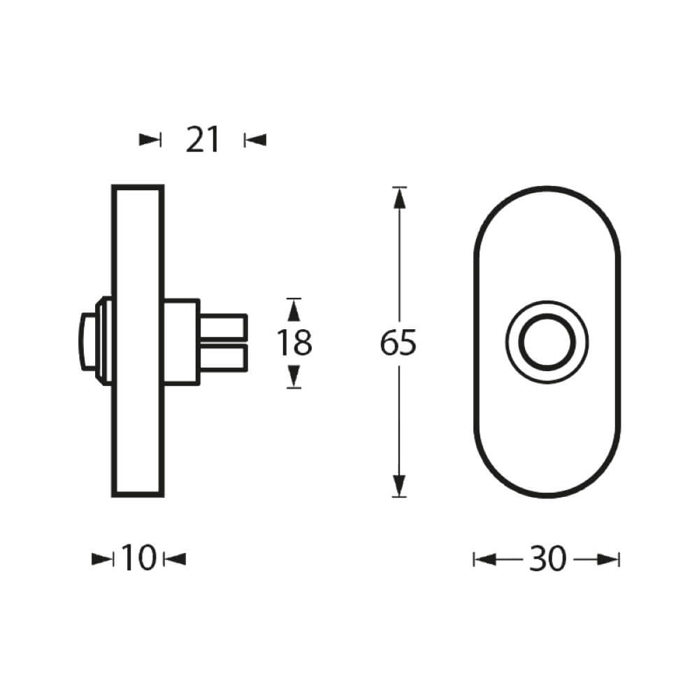 Ovale deurbel Chimea RVS Intersteel 8714186054574