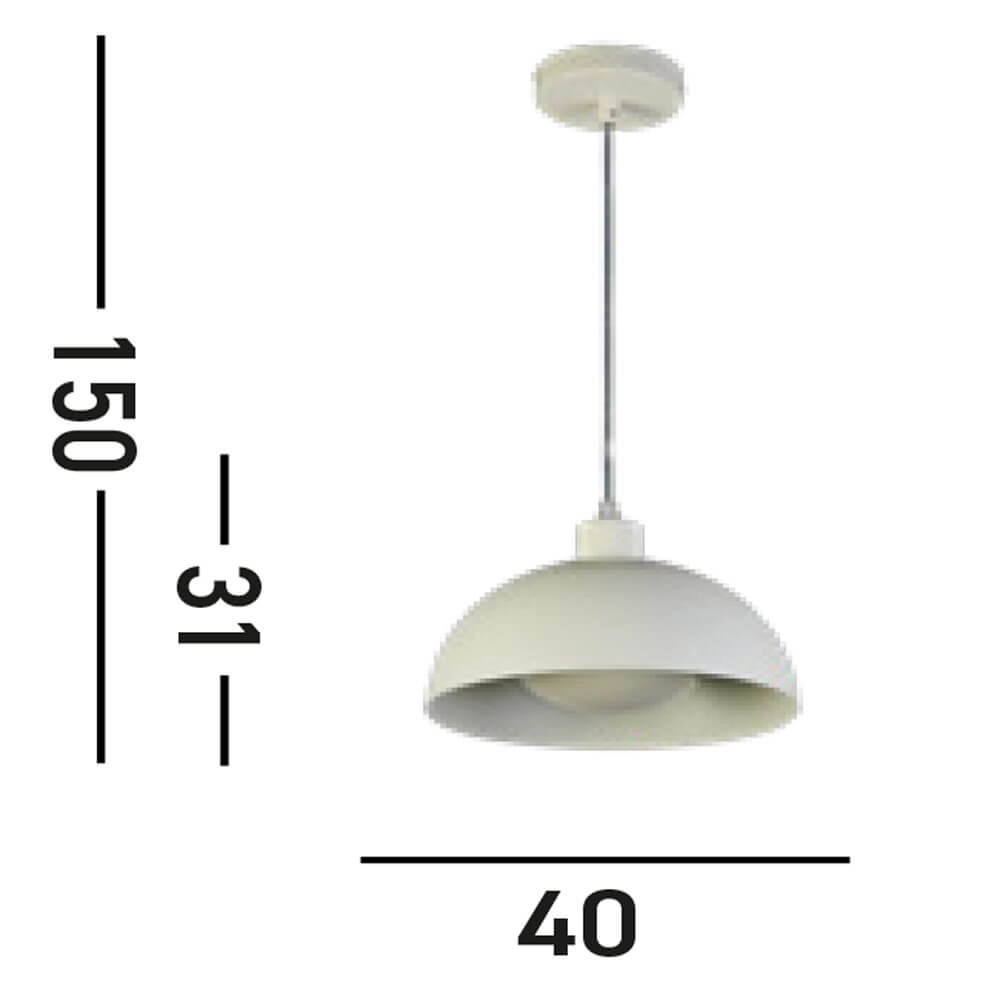 Crème hanglamp Mars kap 31cm hoog Searchlight 5053423274324