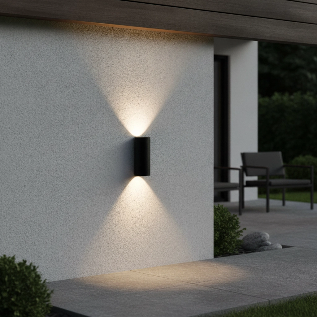 Buitenlamp up/down Brody zwart - 7cm