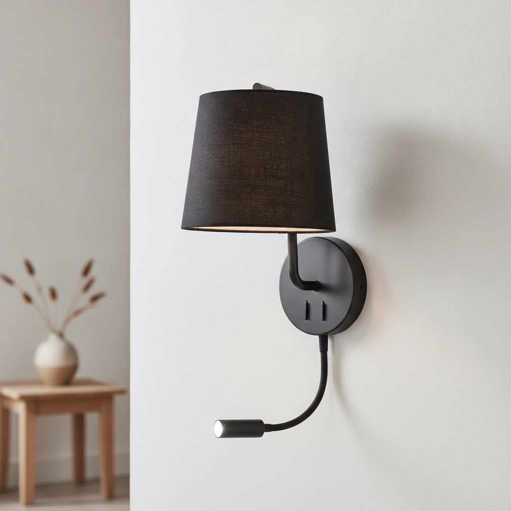 Bedlampje Sage zwart