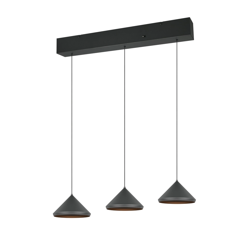 3-lichts hanglamp Laguna zwart Trio 4017807667646