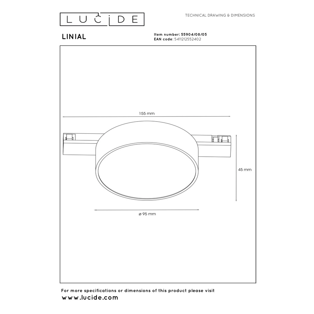 1-fase railspot Linial Fixxt champagne Premium by Lucide 5411212552402