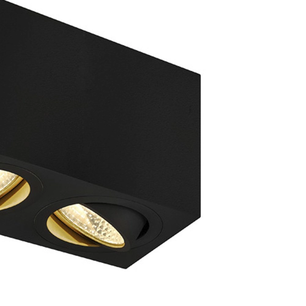 Plafondlamp Triledo 2-lichts 16cm 3000K zwart SLV 4024163222242