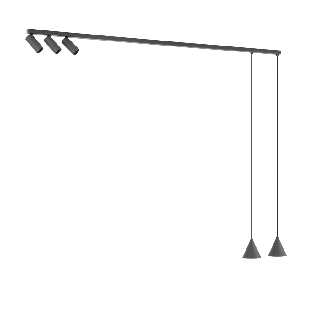 Plafond- en hanglamp Fourty umbra grijs Lyora 5903139114721