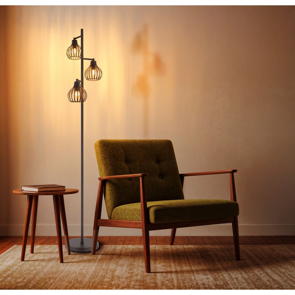 3-lichts vloerlamp Mateo roest bruin Globo 9007371569236