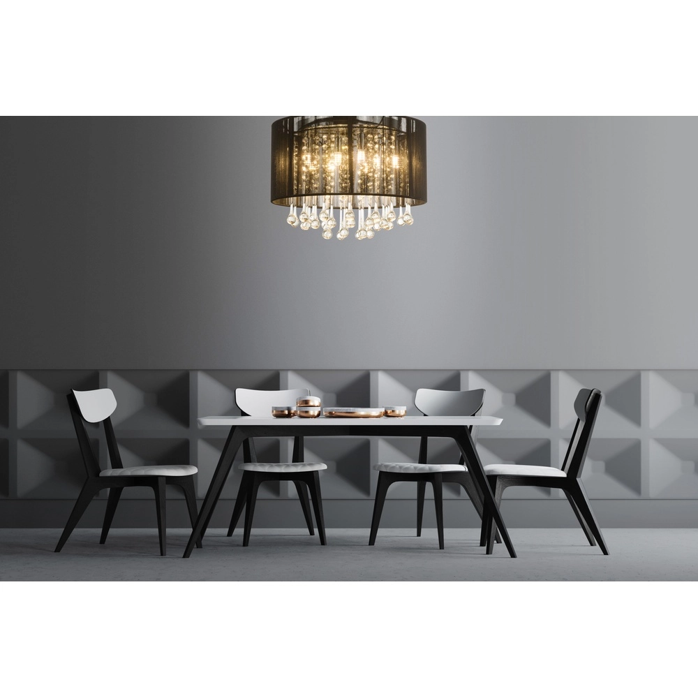 Plafondlamp Bagana kroonluchter met zwarte kap Globo 9007371367252