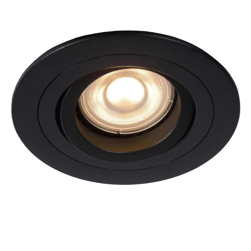 Inbouwspot Tube zwart Ø 9,2cm Lucide 5411212221308