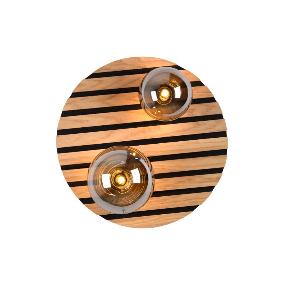 Houten plafondlamp Green Stika rond Just Light 4043689004231