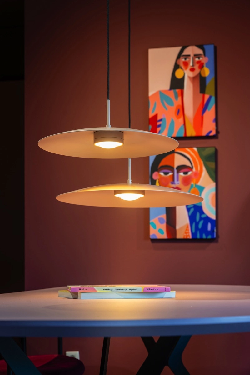 Strakke hanglamp Sanne Ø 40cm - zand ETH 8720195311010