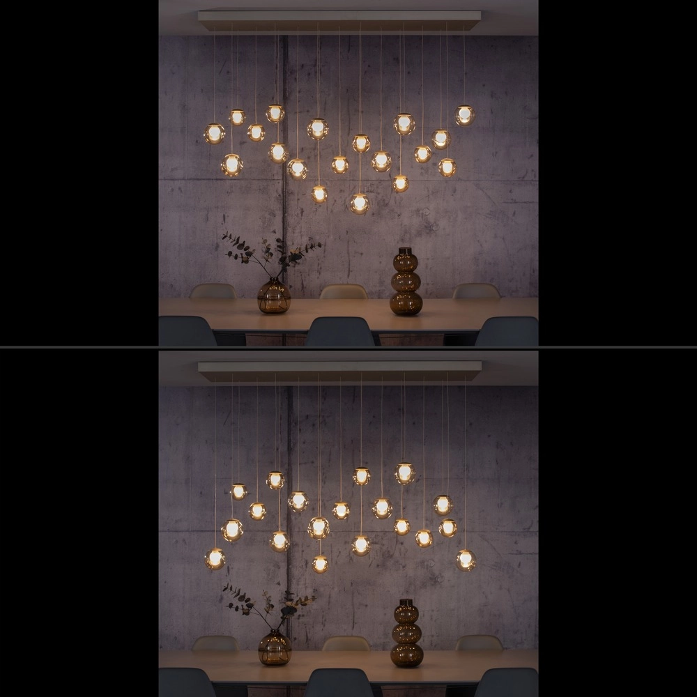 19-lichts hanglamp Pure Popup bronce Paul Neuhaus 4012248396704