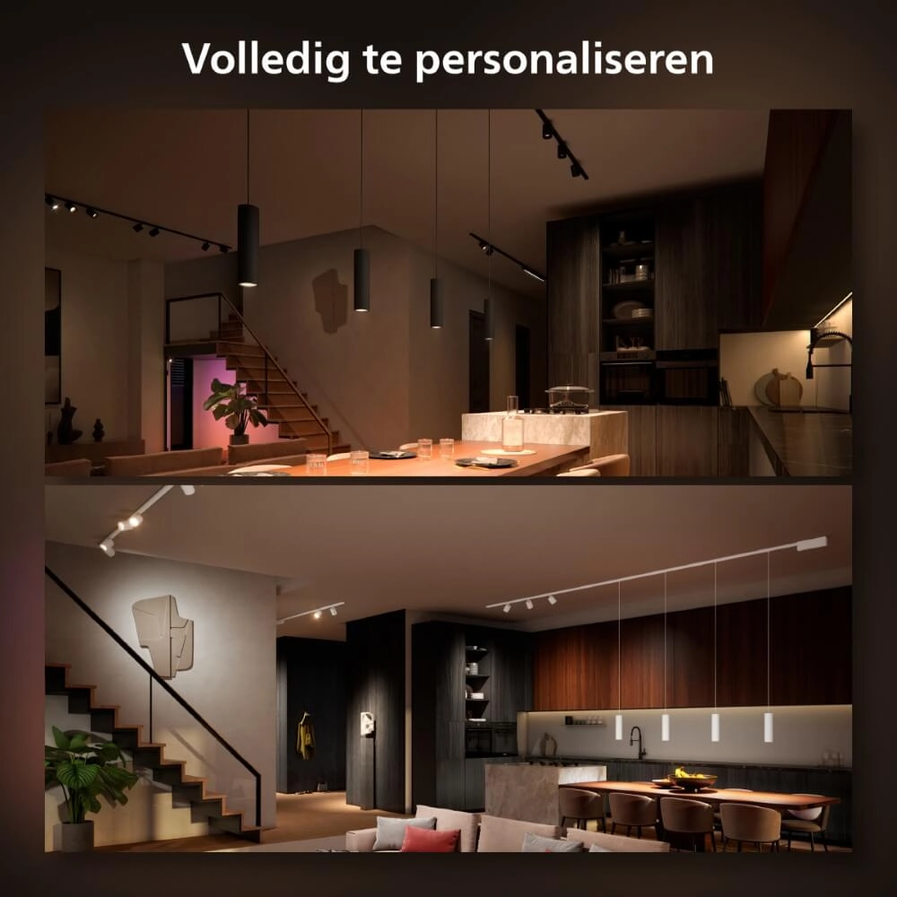 Hue Perifo - White and color set van 2 wandspots en gradient zwart Philips 8719514407886