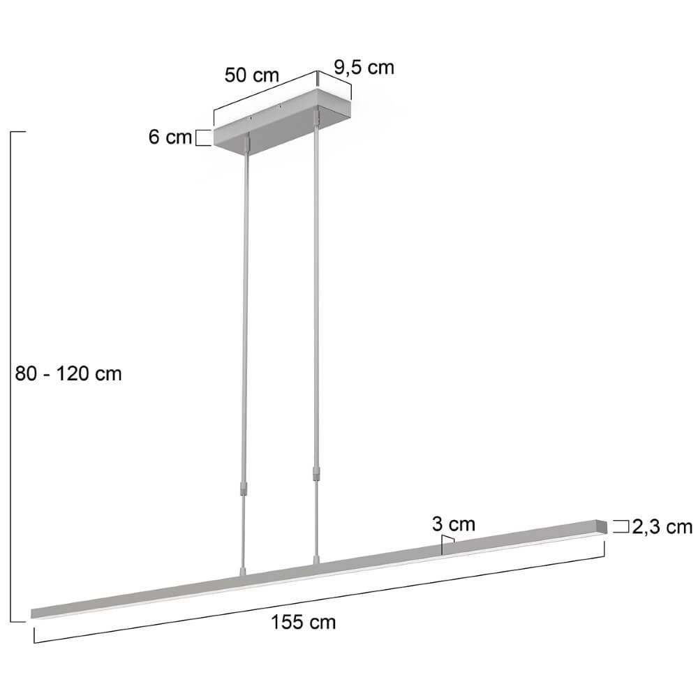 XXL led hanglamp Bande rvs Steinhauer 8712746148510