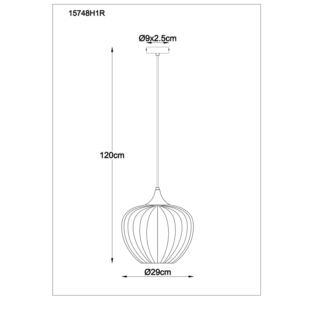 Hanglamp Sander rood glas Globo 9007371515127