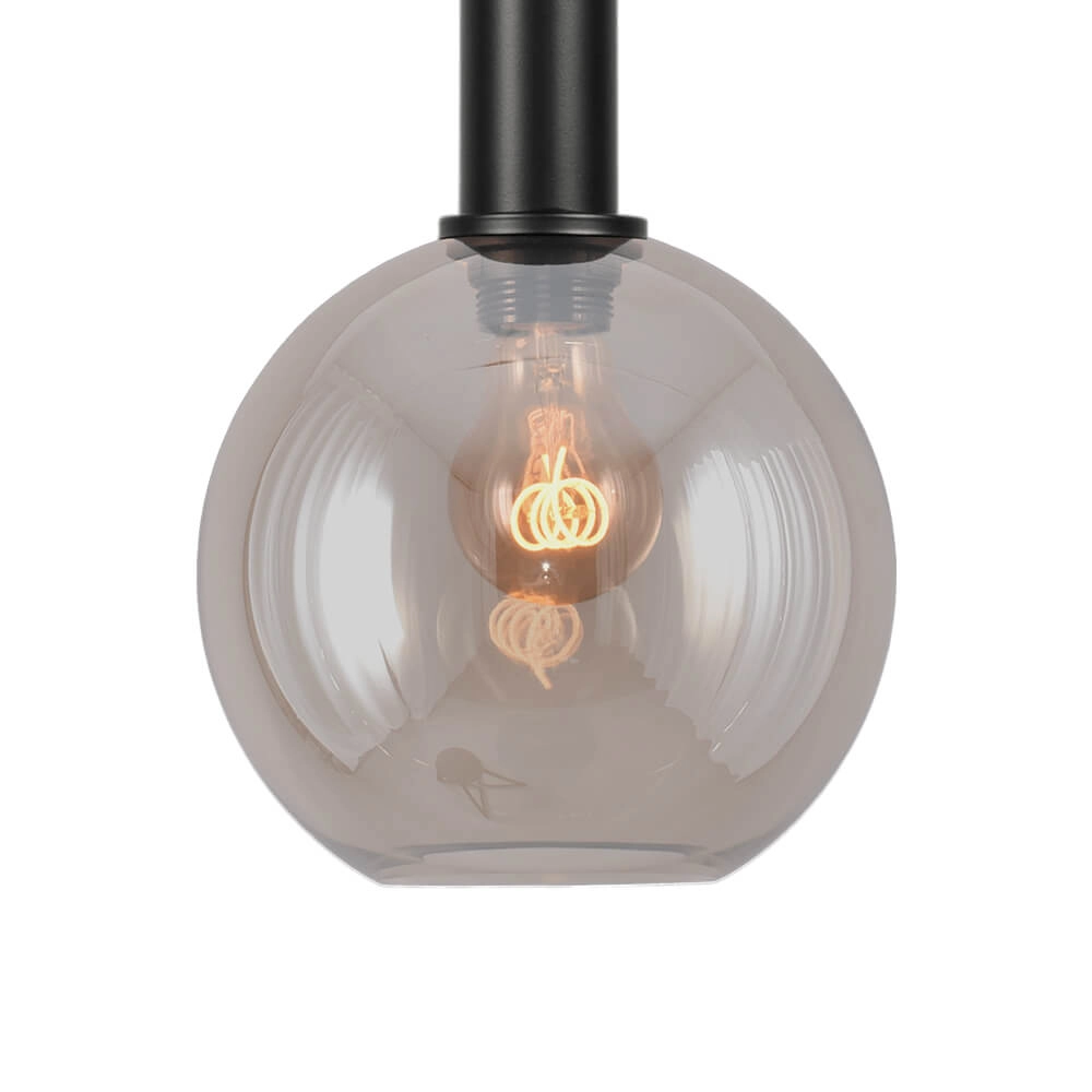 Hanglamp Ø 20cm Bella 2 Zwart met goud glas Masterlight 8718121334295