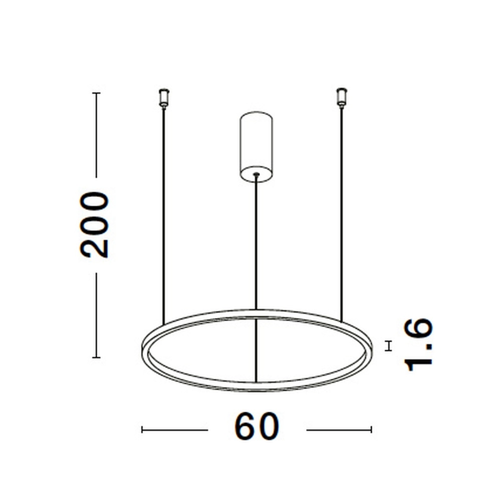 Ronde hanglamp Tarquin zilvergrijs Ø 60cm Lyora 5212017438287