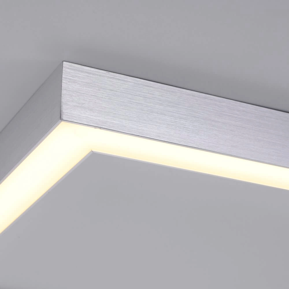 Rechthoekige plafondlamp Pure Lines Square aluminium Paul Neuhaus 4012248357934
