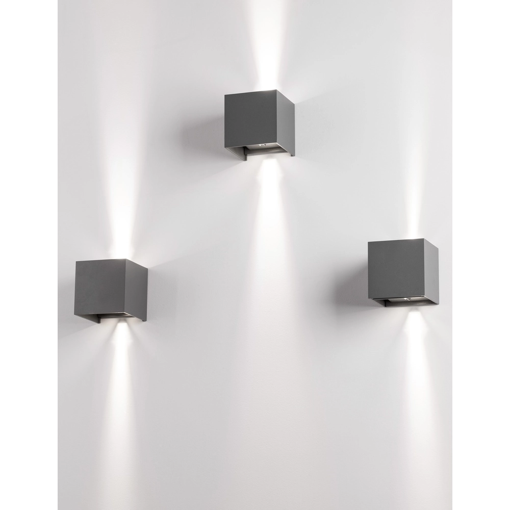 Vierkante opbouwspot Como grijs Lyora 5212017412942