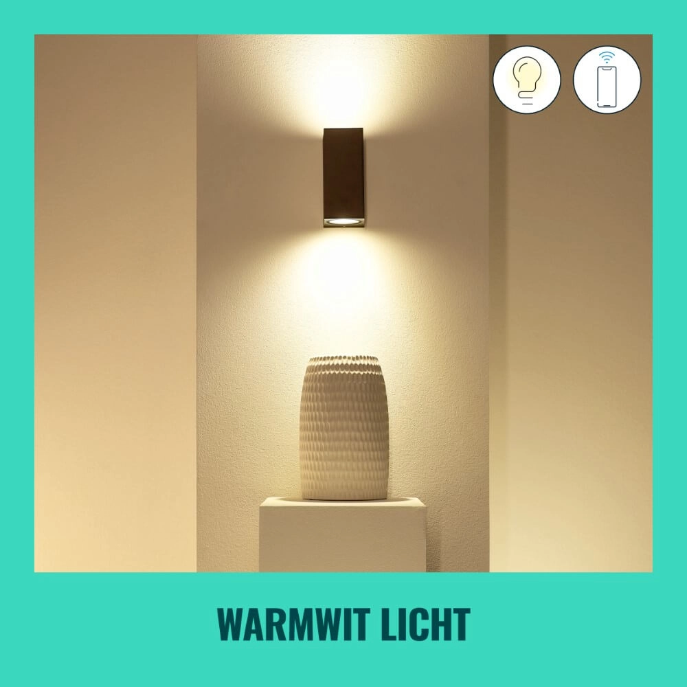 Wandspot Up and Down smart - zwart WiZ 8719514554610