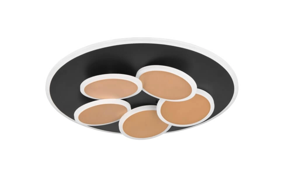 Moderne plafondlamp Mandala zwart Ø 48cm Trio 4017807614091