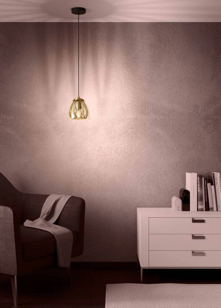 Hanglamp goud met glas Jazminia Ø 20cm Stars of Light 9008606221042