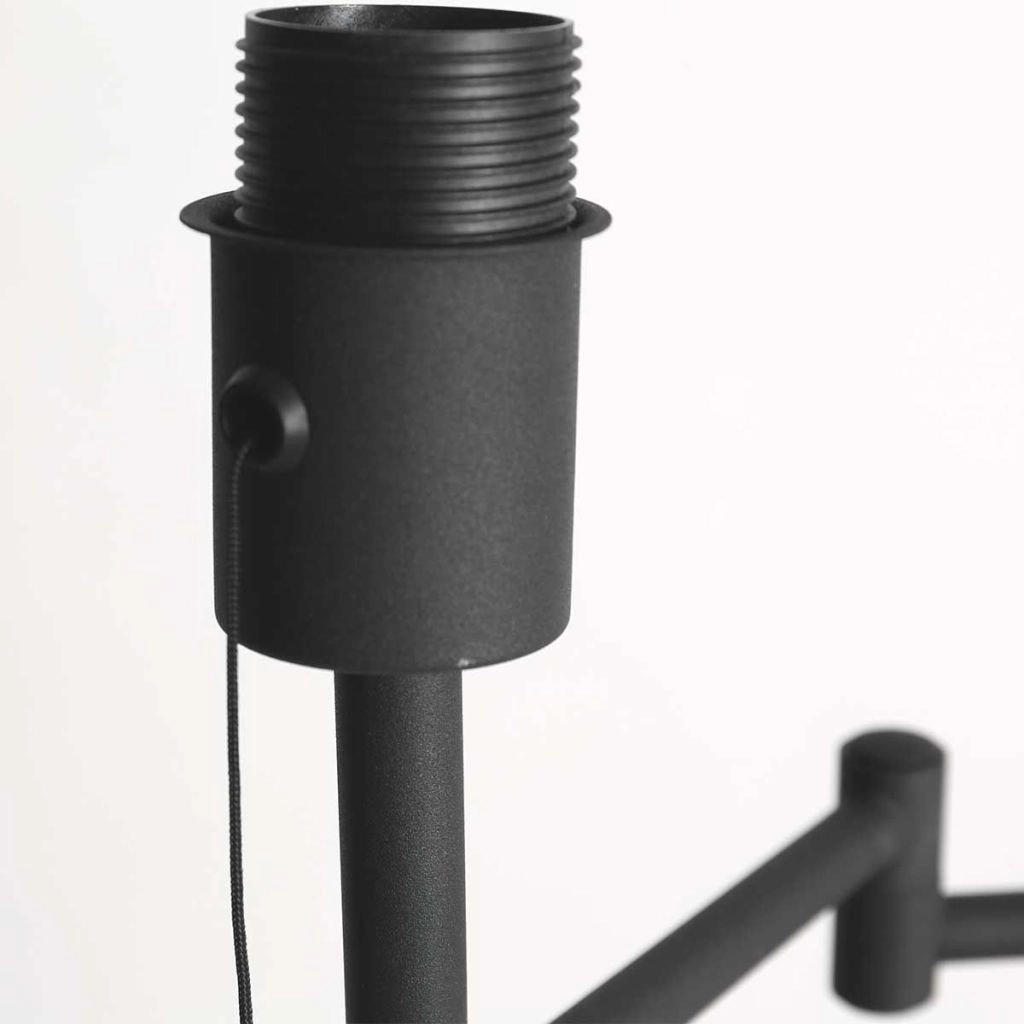 Zwarte vloerlamp Bella met kurk kap Ø30cm Steinhauer 8712746180657