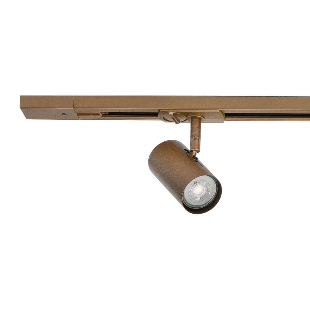 1-fase railset 150cm Cilinder goud met 4 spots Highlight 8718379047237