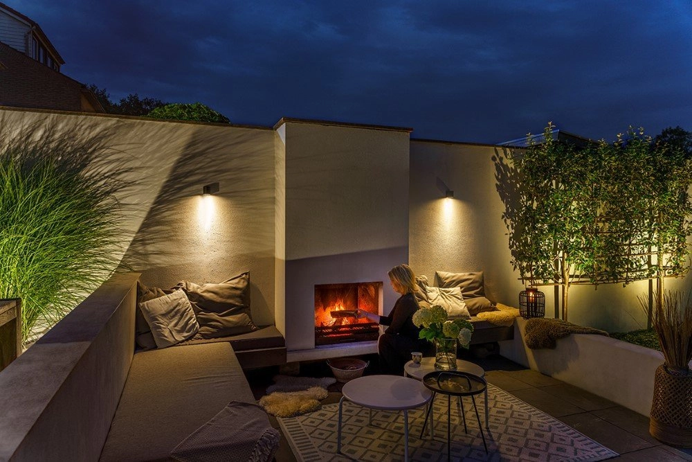 Muurlamp Gilvus 12v Down zwart GardenLights 5907800859027