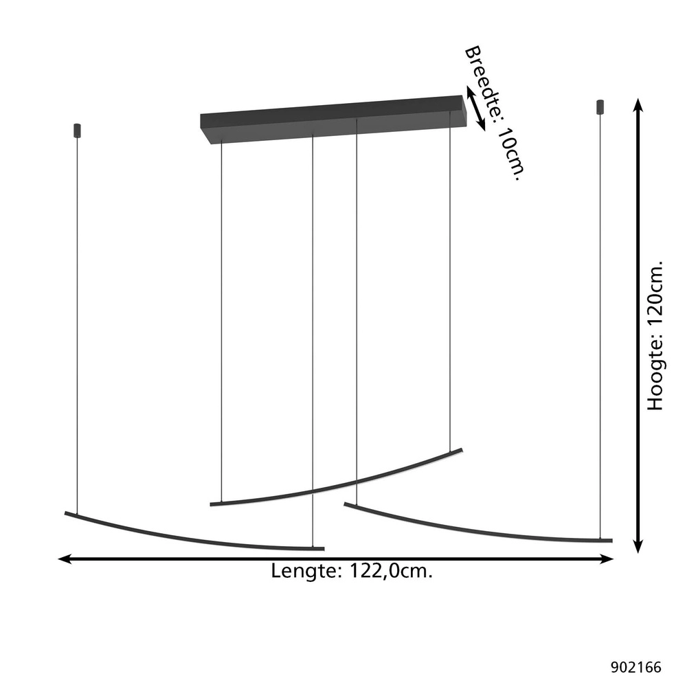 Hanglamp Villeggi zwart Eglo 9008606356553