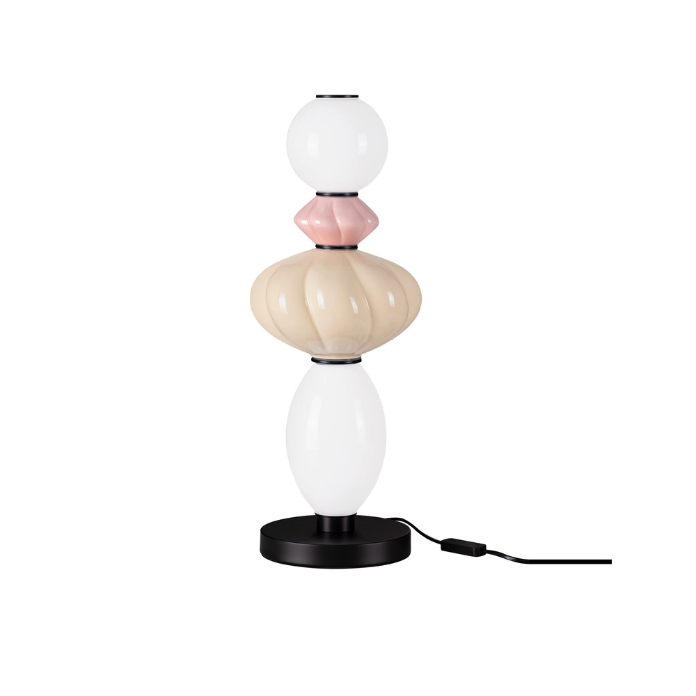 Tafellamp Oneta wit - roze - beige