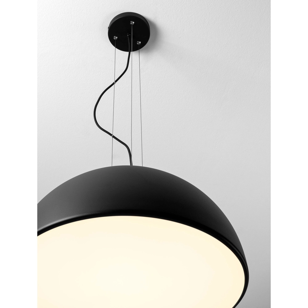 Strakke hanglamp Tholos zwart Ø 60cm Lyora 5212017457899