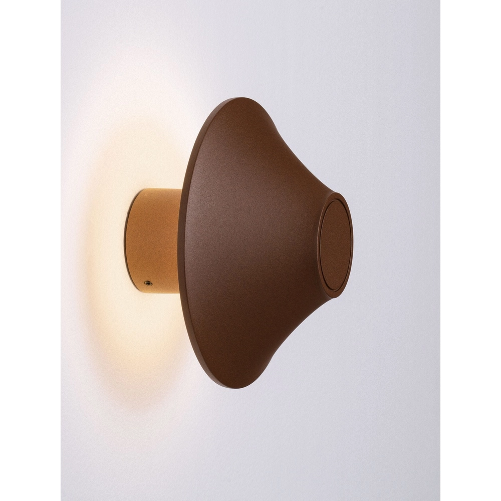 Design wandlamp Alux roestbruin