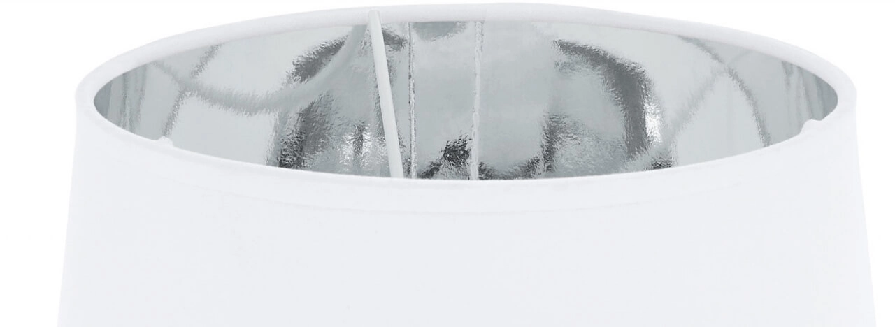 Design schemerlamp Manalba 1 zilver met witte lampenkap Eglo 9002759993290