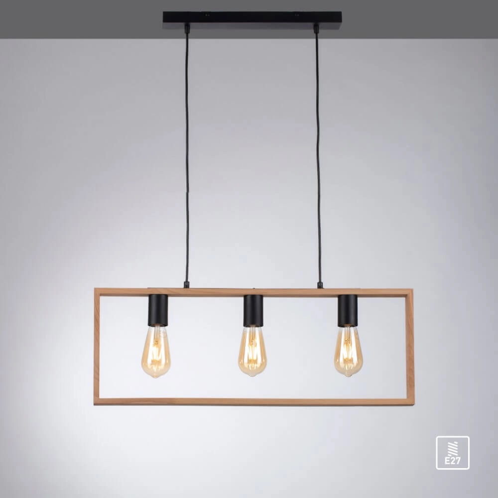 Landelijke hanglamp Franky 3-lichts Just Light 4043689966430