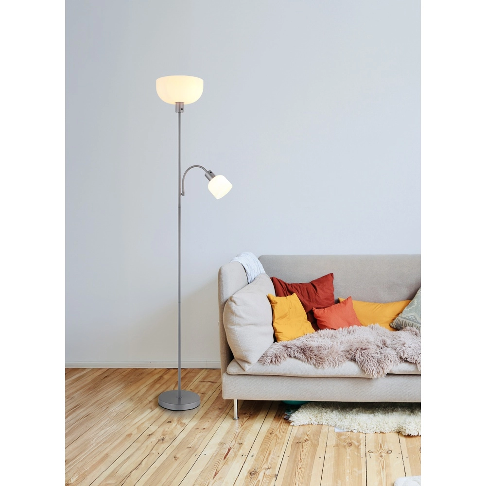 Vloerlamp Hinton zilvergrijs Globo 9007371531592