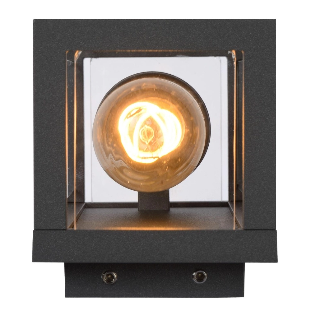Strakke wandlamp Claire antraciet Lucide 5411212271549